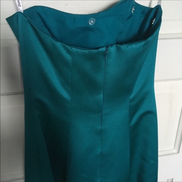 David’s Bridal long jewel tone long gown sz 4 - Picture 5 of 7